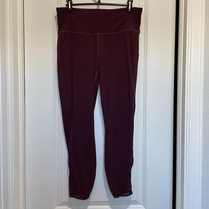 Athleta Leggings scallop sides L